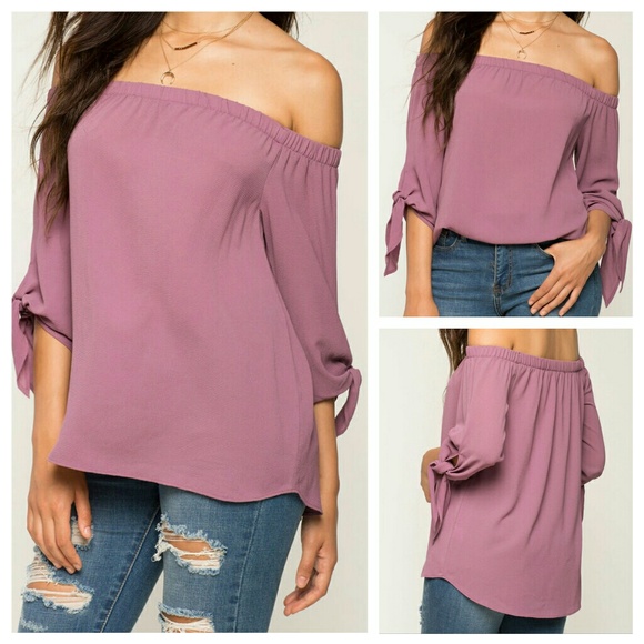Tops - 💜Lavender Off-The-Shoulder Top